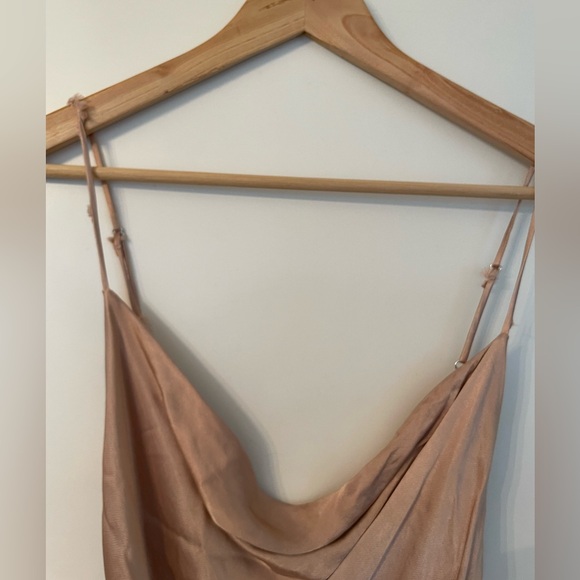 Park & Fifth Belmont dress - pink cowl neck satin - Picture 2 of 4
